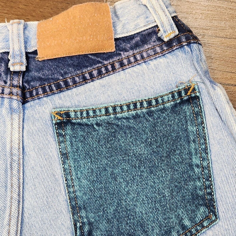Vintage Zena Jean Shorts‎ Women's 11 Denim Color Block Button Pockets Made USA - Picture 5 of 7
